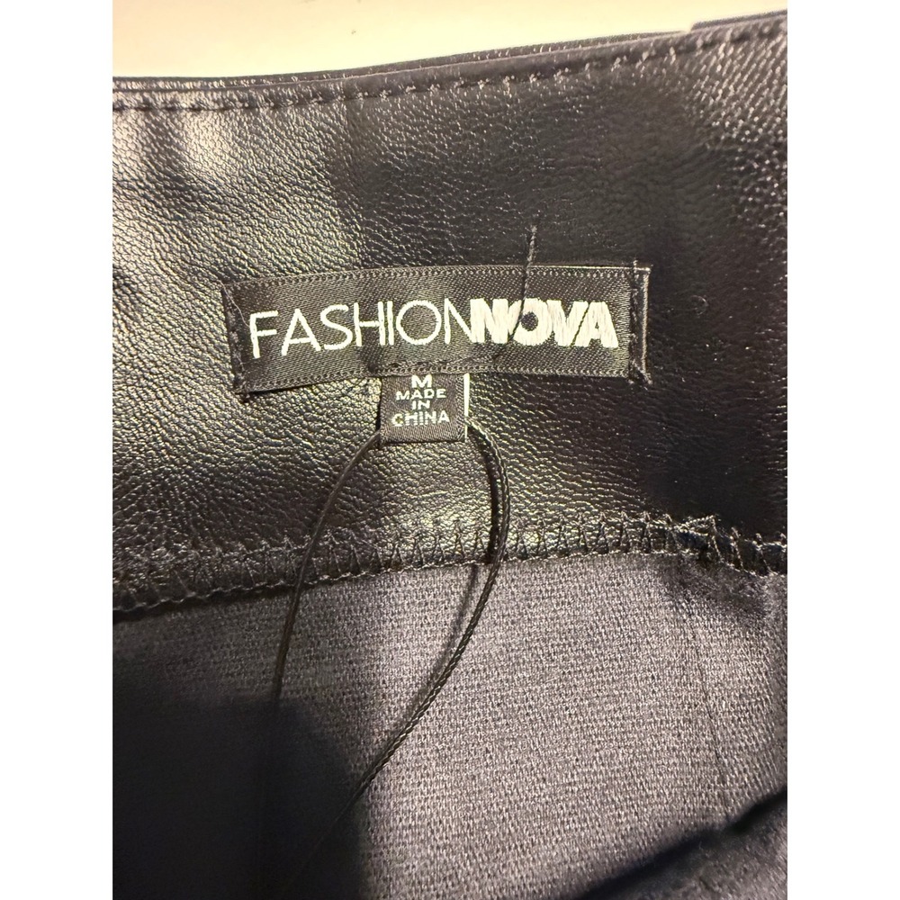 Fashion Nova Buy Me A Drink Skirt Black Faux Leather Mini Skirt SKW505 Mens M - Picture 2 of 5